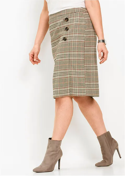 Gonna longuette con bottoni, bonprix