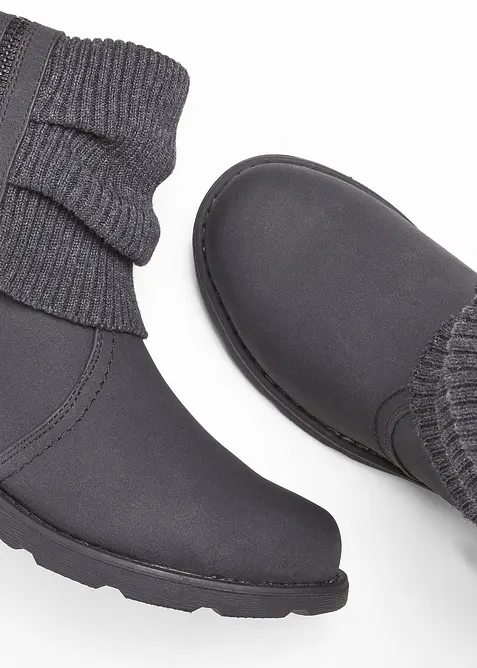 Stivaletti con inserto in maglia, bonprix