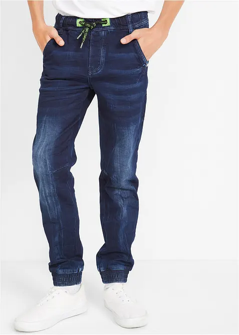 Jeans in felpa con elastico in vita regular fit, tapered, bonprix