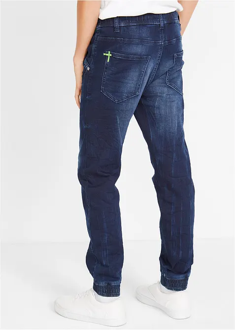 Jeans in felpa con elastico in vita regular fit, tapered, bonprix