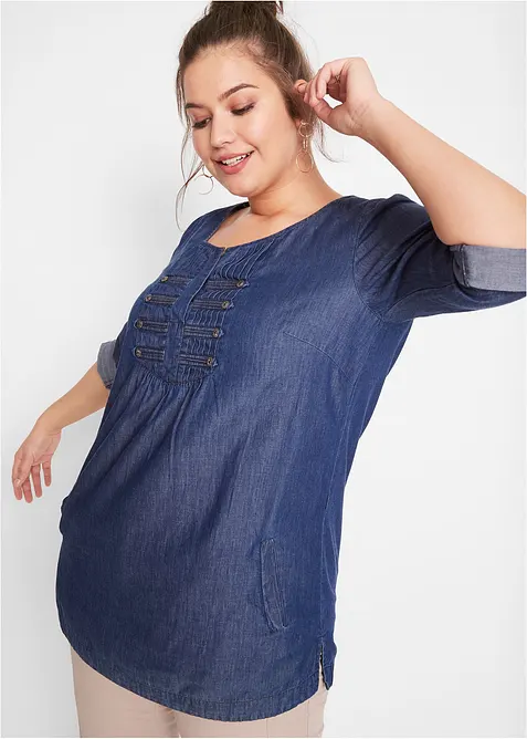 Blusa lunga svasata, bonprix