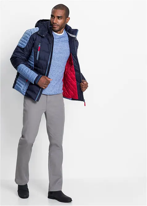 Giacca trapuntata imbottita con cappuccio staccabile, bonprix