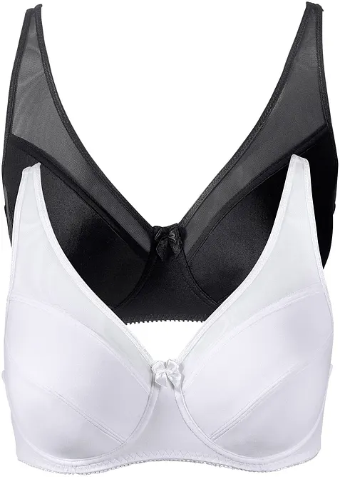 Reggiseno con ferretto e mesh (pacco da 2), bonprix
