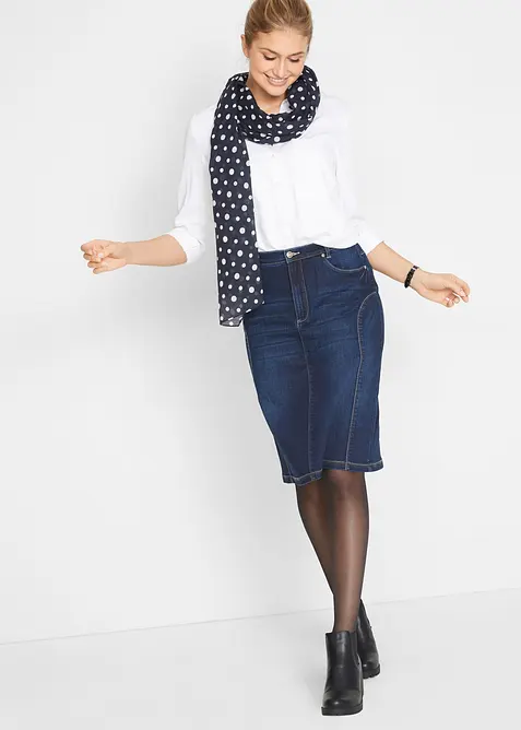 Gonna elasticizzata con cinta comfort a vita alta, bonprix