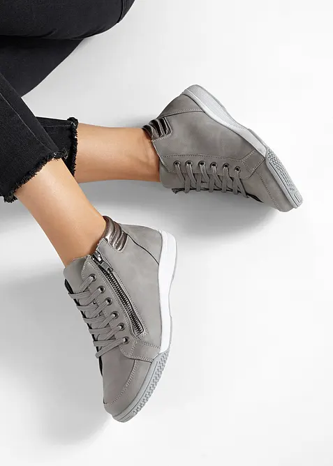 Sneaker alte con zip, bonprix