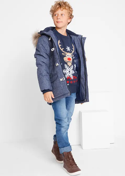 Maglione natalizio in filato fine, bonprix