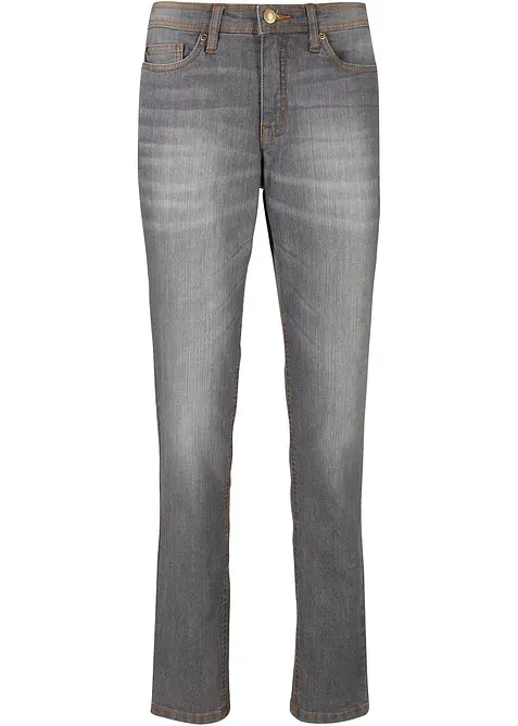 Mom jeans in stretch confortevole, vita media, bonprix