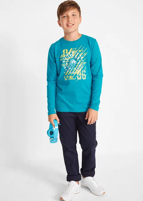 Maglia a maniche lunghe in puro cotone (pacco da 2), bonprix