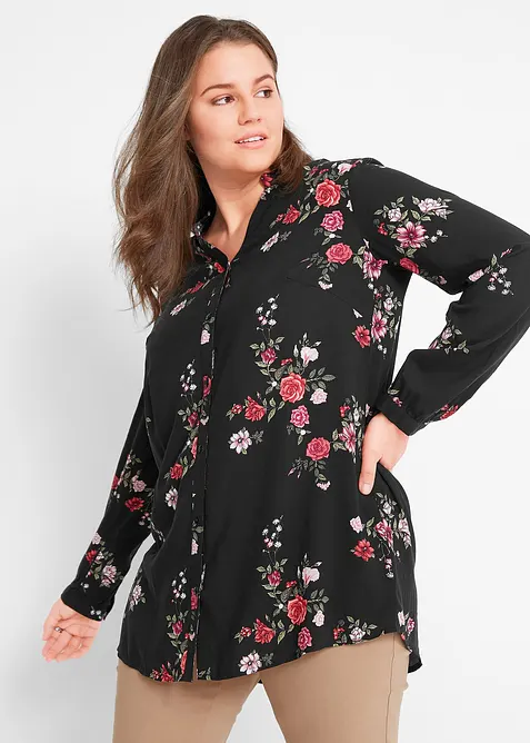 Camicetta lunga in viscosa fluente, bonprix