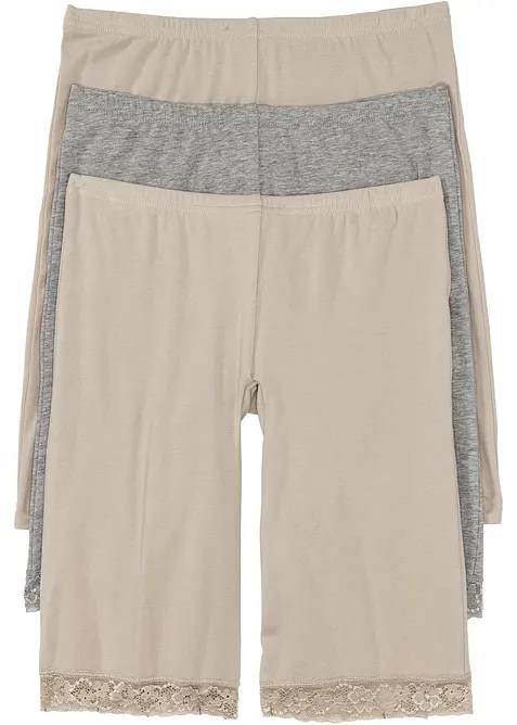 Boxer lunghi da donna con pizzo (pacco da 3), bonprix