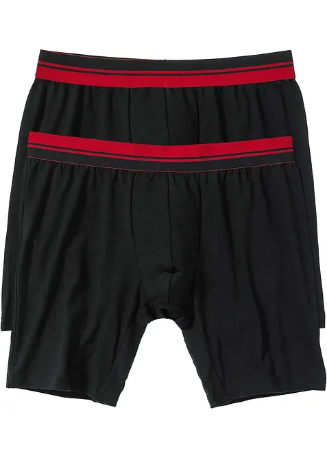 Boxer aderenti lunghi con cotone (pacco da 2), bonprix