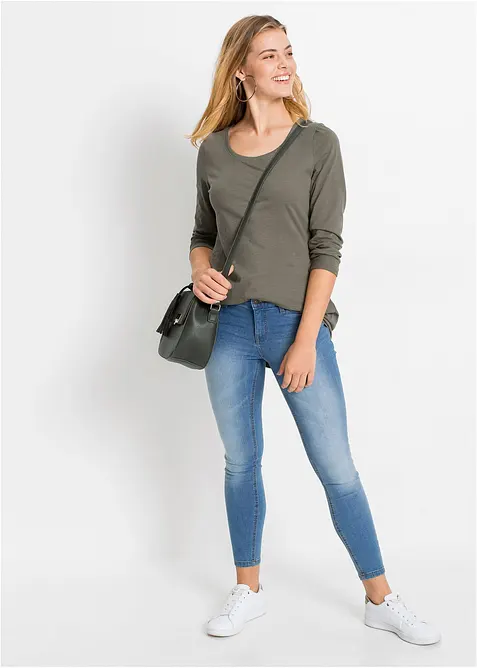 Maglia a maniche lunghe in puro cotone, bonprix