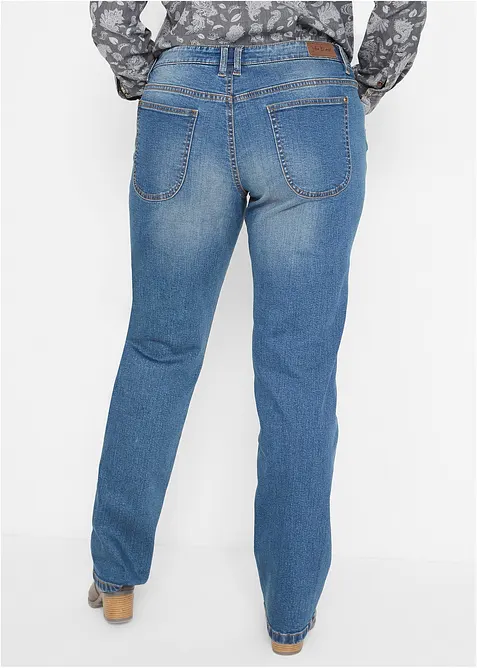 Jeans elasticizzati straight, vita media, bonprix