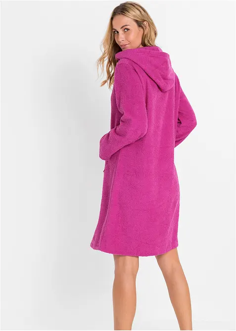 Accappatoio in spugna di cotone biologico con cerniera, bonprix