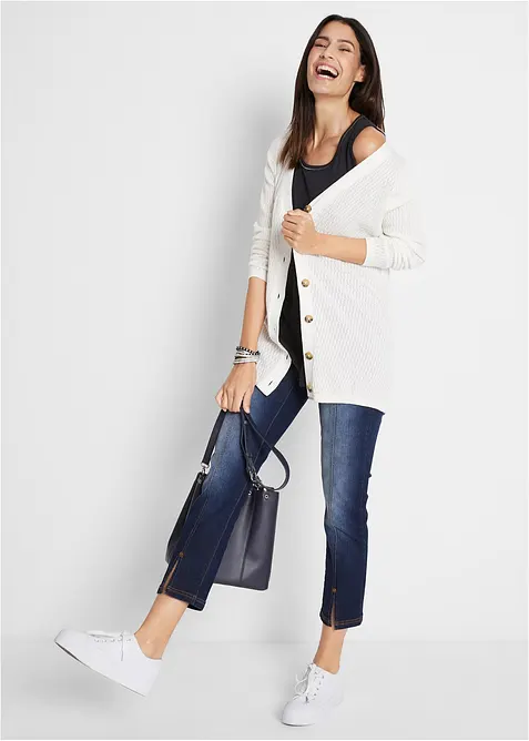 Top lungo con scollo rotondo, bonprix