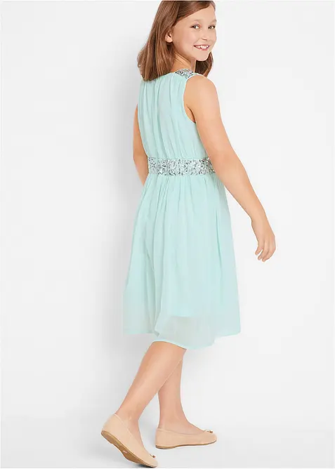 Abito in chiffon con paillettes, bonprix