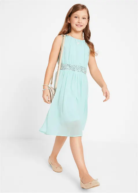 Abito in chiffon con paillettes, bonprix