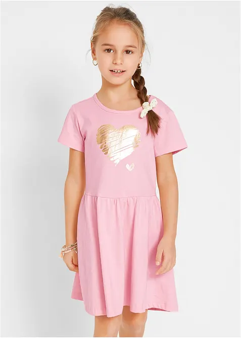 Abito di jersey in puro cotone biologico (pacco da 2), bonprix