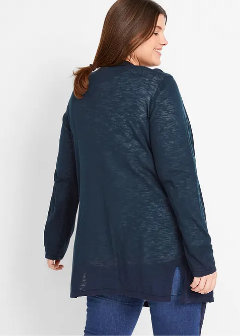 Cardigan in puro cotone fiammato leggero, bonprix