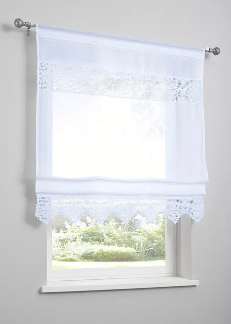 Tenda a pacchetto con bordo a uncinetto, bonprix