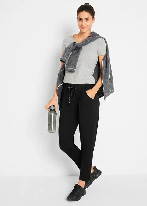Pantaloni sportivi in viscosa, lunghezza 7/8, bonprix