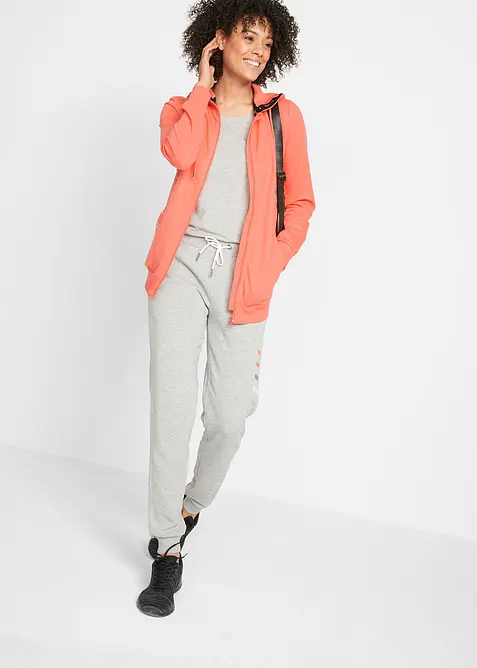 Felpa con zip e cappuccio, bonprix