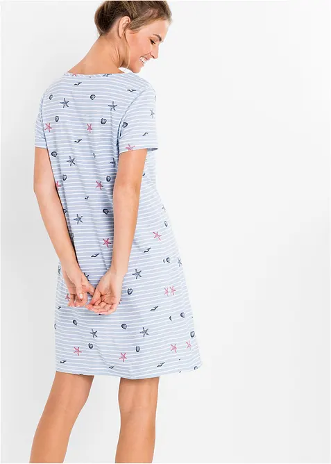 Camicia da notte corta in puro cotone, bonprix