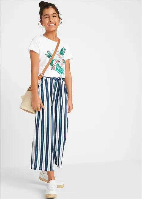 Pantaloni a palazzo con elastico in vita, bonprix