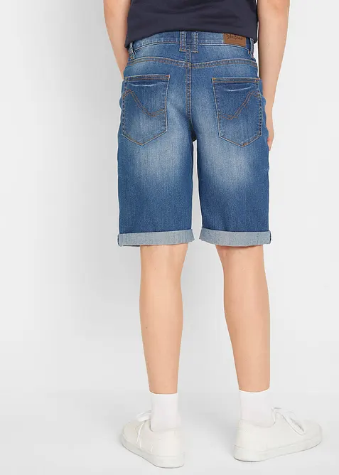 Bermuda in jeans elasticizzato slim fit, bonprix