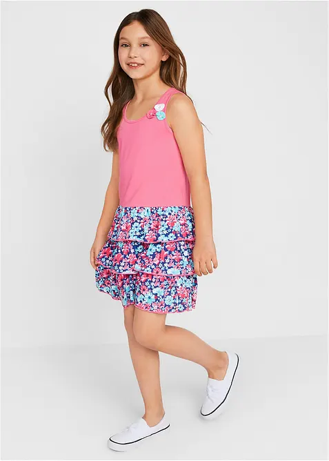 Abito di jersey con balze, bonprix