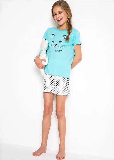 Pigiama corto in puro cotone biologico (set 2 pezzi), bonprix