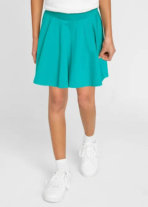 Gonna di jersey con cotone biologico (pacco da 2), bonprix