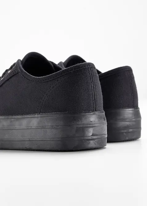 Sneaker in tela di cotone con plateau, bonprix