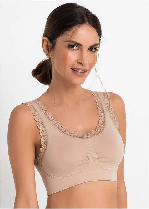 Reggiseno Feel Comfort a bustier senza cuciture  (pacco da 2), bonprix