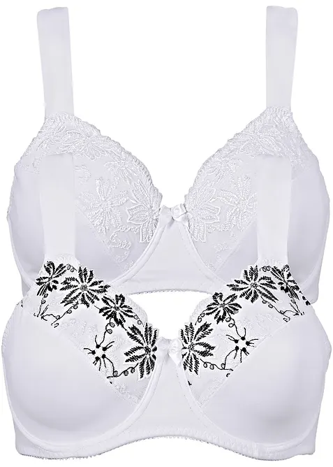 Reggiseno con ferretto e spalline imbottite (pacco da 2), bonprix