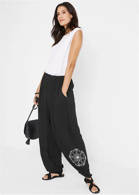 Pantaloni alla turca in viscosa, bonprix