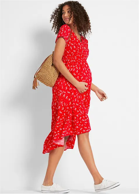 Abito prémaman / da allattamento 2 in 1 in crêpe di viscosa, bonprix