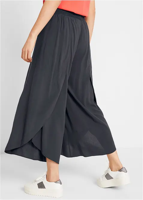 Pantaloni culotte al polpaccio in viscosa, bonprix