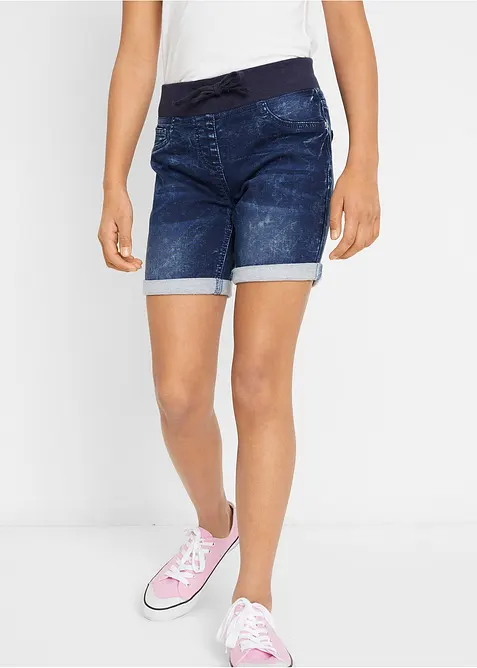 Shorts di jeans, vita media, bonprix