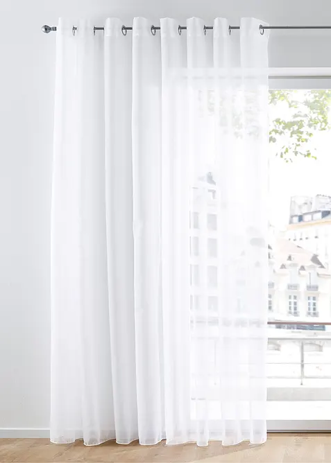 Tenda velata in tinta unita con poliestere riciclato (pacco da 1), bonprix