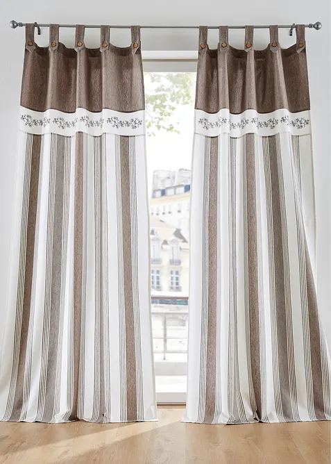 Tenda con fantasia a righe in cotone biologico (pacco da 1), bonprix