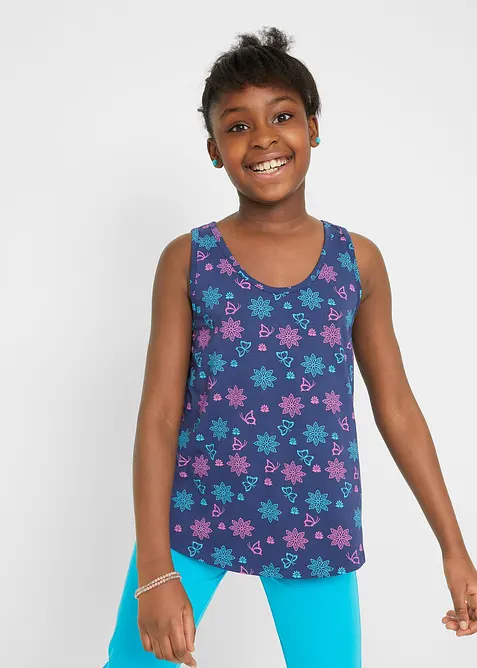 Top in misto cotone biologico elasticizzato (pacco da 2), bonprix