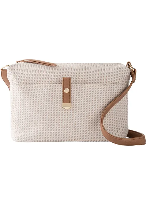 Borsa a tracolla in tessuto con dettaglio, bonprix