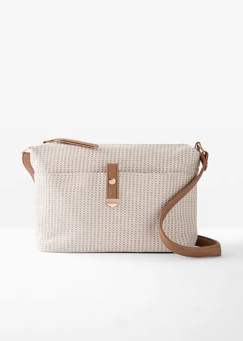 Borsa a tracolla in tessuto con dettaglio, bonprix
