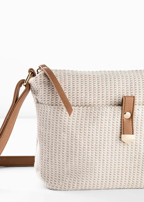 Borsa a tracolla in tessuto con dettaglio, bonprix