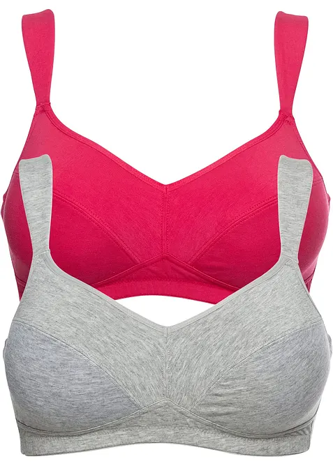 Reggiseno senza ferretto con cotone biologico (pacco da 2), bonprix