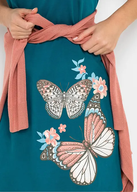 Camicia da notte corta in puro cotone, bonprix