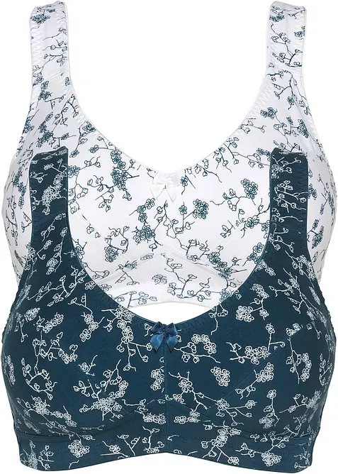 Reggiseno senza ferretto con cotone biologico morbido (pacco da 2), bonprix