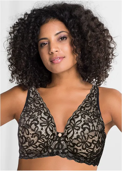 Reggiseno con ferretto e pizzo delicato, bonprix