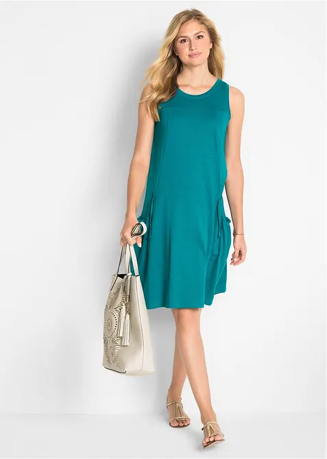 Abito in jersey di cotone con tasche, bonprix